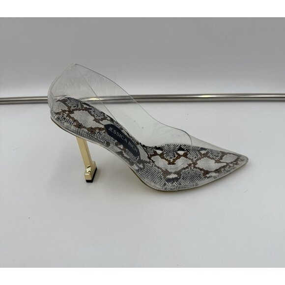 Jessica Rich So Fancy Sandal Snake Print Stiletto Pumps New Size EU 38 USA 7.5 8 - Picture 2 of 10